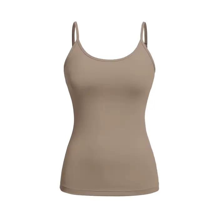 Débardeur à bretelles pour femmes, haut Slim pour mode d'été, polyvalent, décontracté, respirant, ti