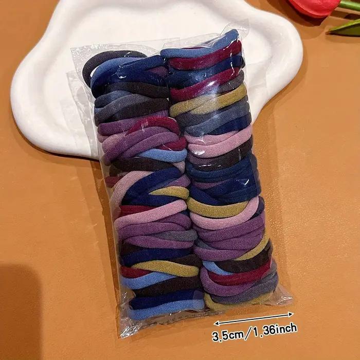 Élastiques à cheveux colorés pour filles, attaches pour queue de cheval, chouchous, élastiques en ca