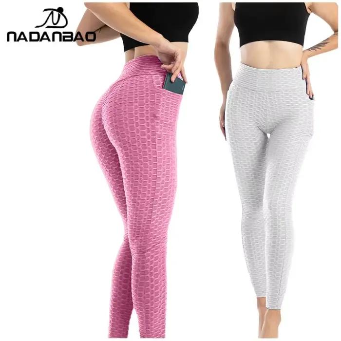 Nadanbao-Pantalon de Survêtement Solide pour Femmes, Collants Fallow, Taille Haute, Pantalon d'Entra