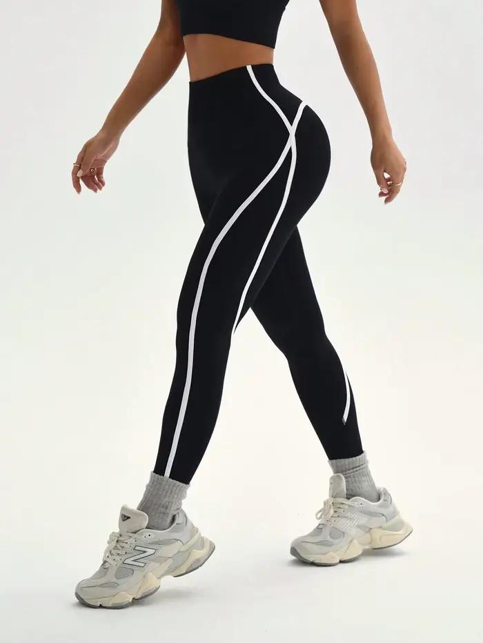 Pantalons de yoga rayés pour femmes, pantalons de sport d'extérieur à séchage rapide, pantalons de y
