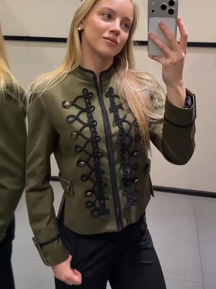 ZYIG Nouvelle Collection Printemps 2026 – Veste de Costume Élégante pour Femme avec Épaulettes Rembo