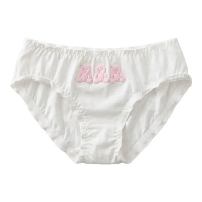 Culottes pour femmes en coton confortables, taille basse, à volants, motif dessin animé 3 Ours, styl