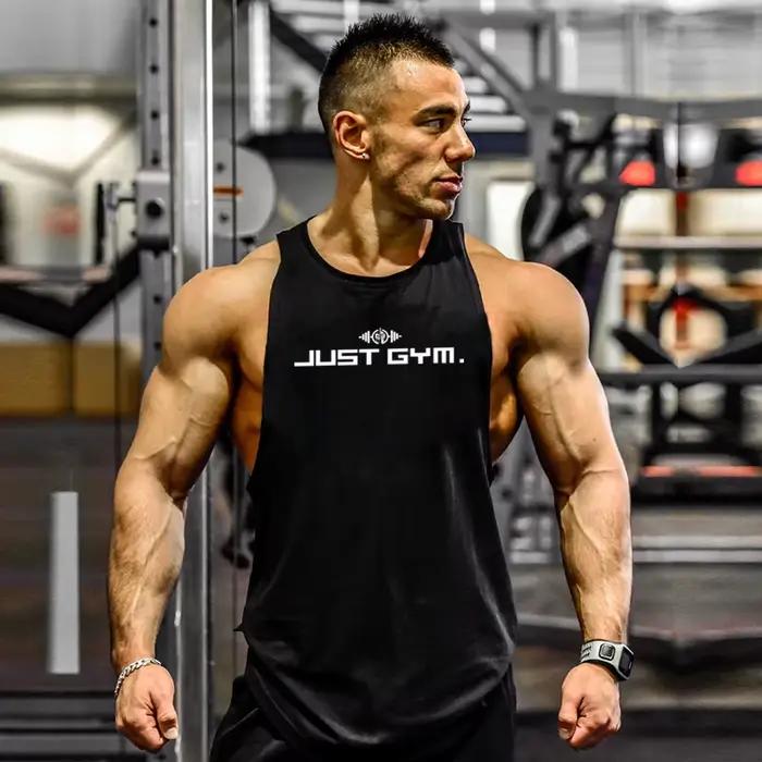 Débardeur de musculation d'été, chemises sans manches, Fitness, vêtements de gymnastique en coton re