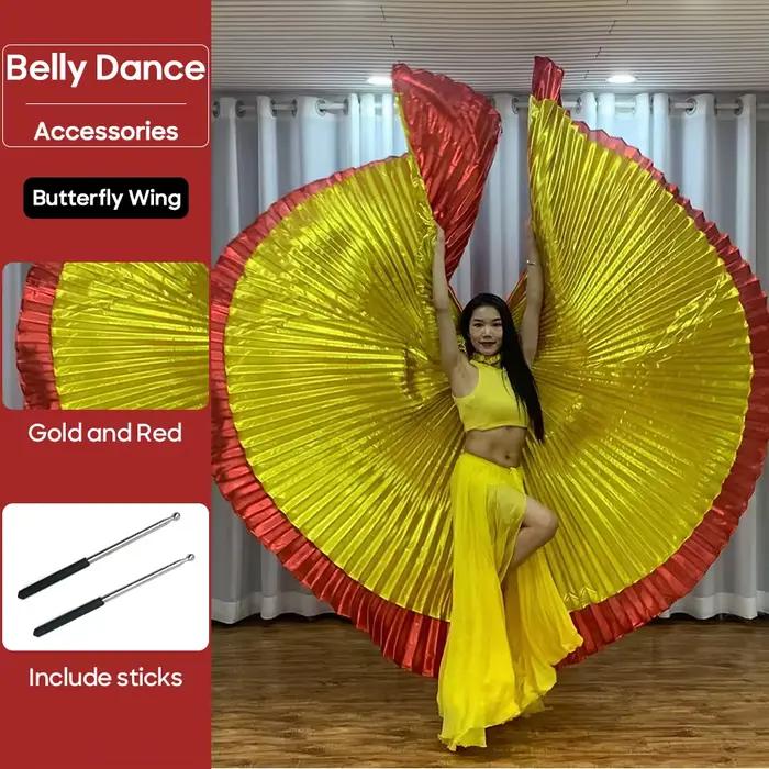 Ailes de papillon Isis de danse du ventre pour adultes, doubles documents, moindre contreplaqué, vêt