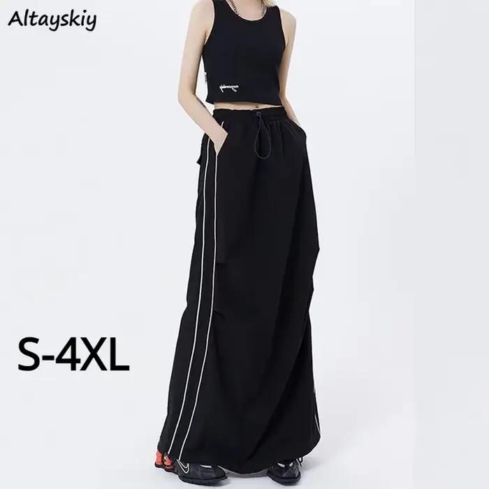 Jupes Maxi pour femmes, Harajuku Y2k, droites, Chic, assorties avec tout, taille basse, vêtements St