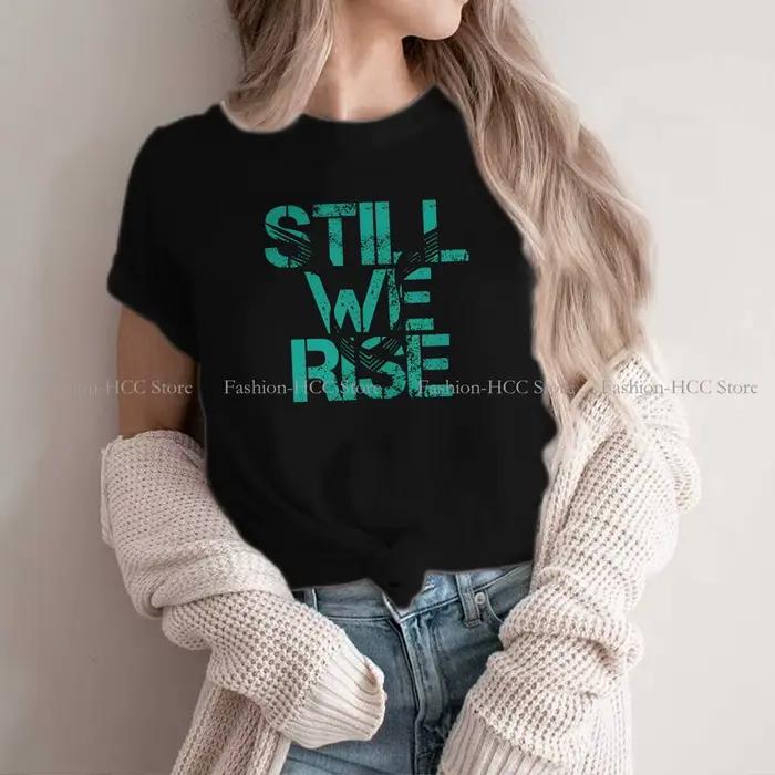T-shirt en polyester confortable pour femme, streetwear imprimé, Lewis Hamilton 44, Still We Rise, H