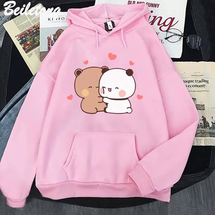 KrasnoBear-Sweats à capuche de dessin animé mignon pour filles, Bubu, Dudu, Kawaii, Vêtements pour f