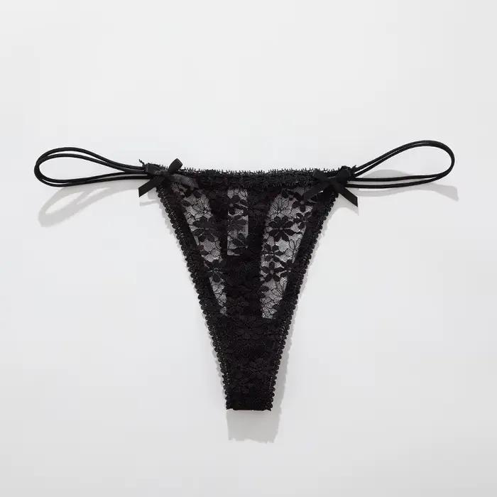 Culotte en dentelle avec nœud, lingerie féminine sexy, usage quotidien, vêtements de maison, sous-vê