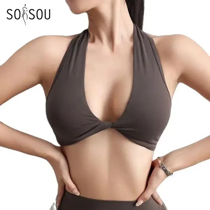 SOISOU Nylon soutien-gorge le plus sexy gymnastique Sport Yoga soutien-gorge pour femmes élastique s
