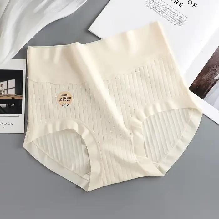 Culotte respirante pour femmes, sous-vêtements en coton taille haute, antibactérien, entrejambe, gra