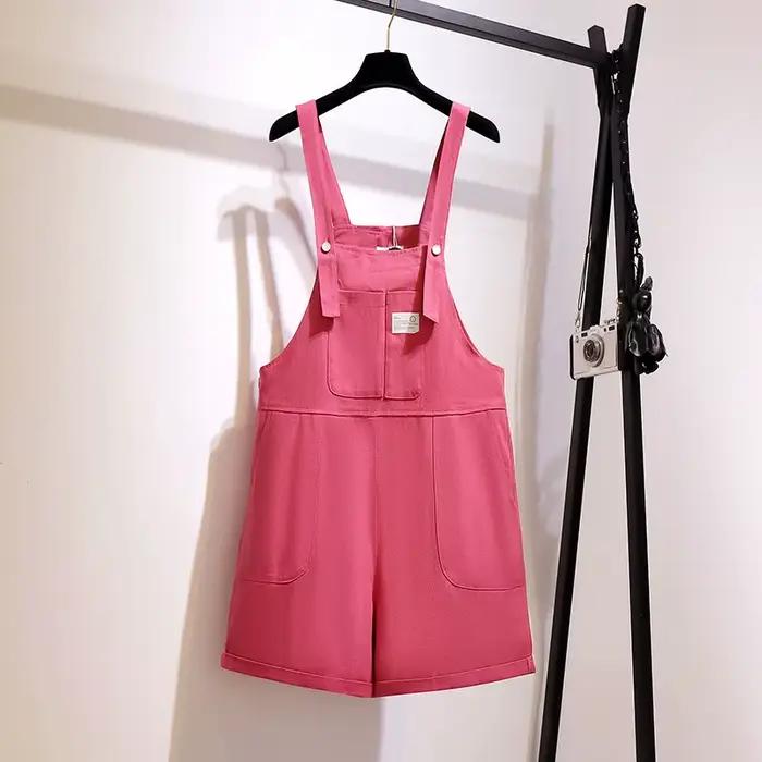Short à bretelles grande taille pour femme, coton, noir, rose-rouge, 4XL, 5XL, 7XL, 10XL, 150kg, pri