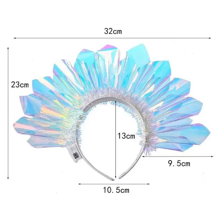 1-10 pièces LED éclairer bandeau couronne lumineuse bandeau clignotant coiffure lumineux Cosplay fêt