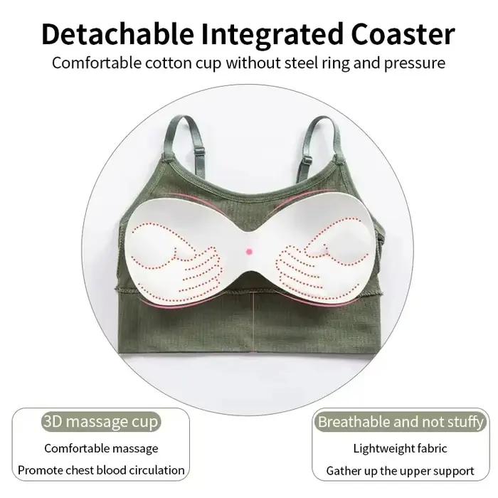 Soutien-gorge de sport dos nu pour femmes, sous-vêtements sans couture, sangle d'épaule réglable, gi