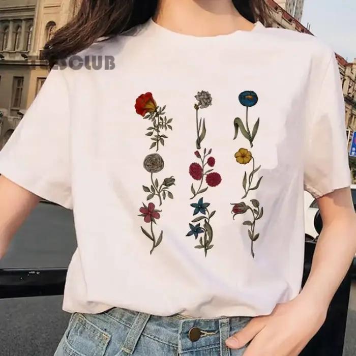 T-shirt imprimé botanique pour hommes et femmes, Économie graphiques, Plant Funy, Summer New, INS, S