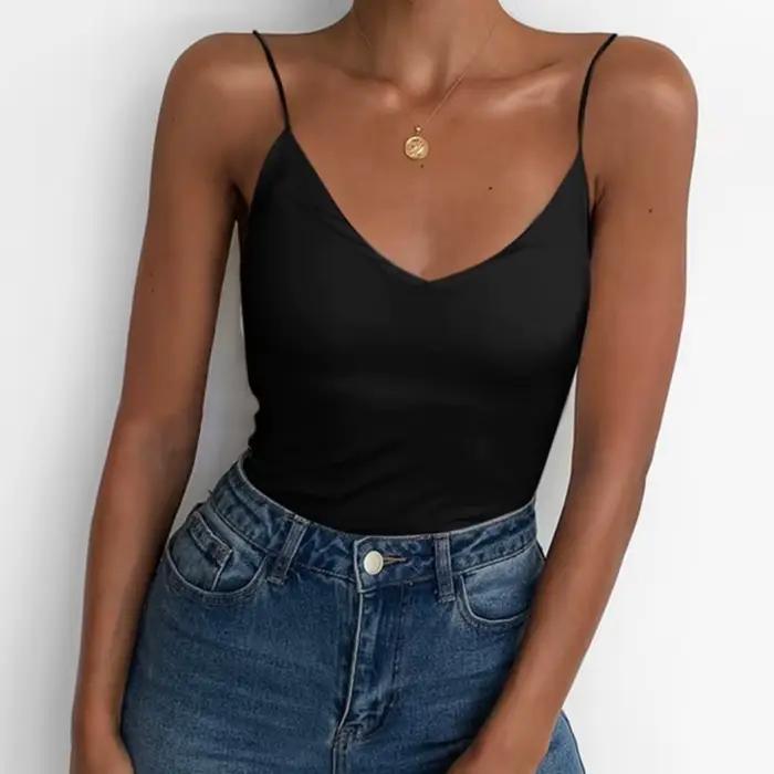 Camisole en Fibrisole Sexy pour Femme, Camisole Mince, Glaçure Précieuse, Bretelles Féminines, Basiq
