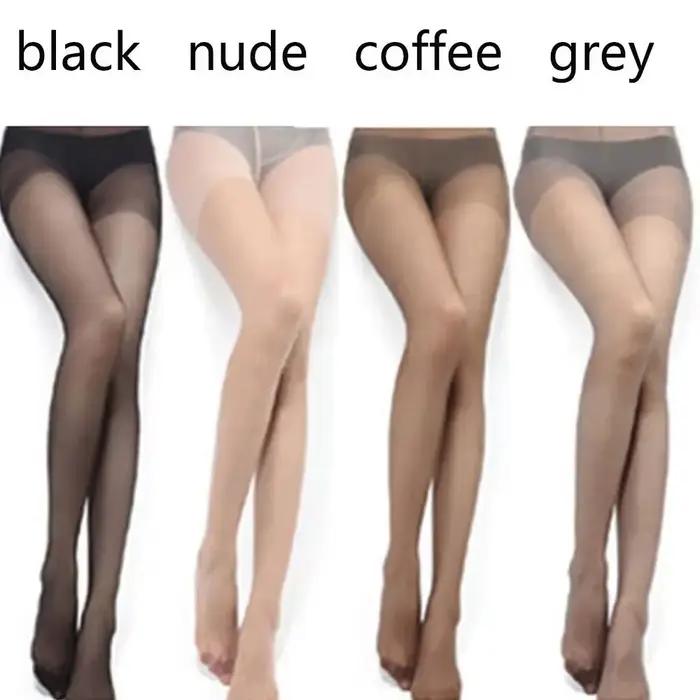 Sexy plein pied été mince longs bas collants transparents bas culottes collants 4 couleurs Nylon bas