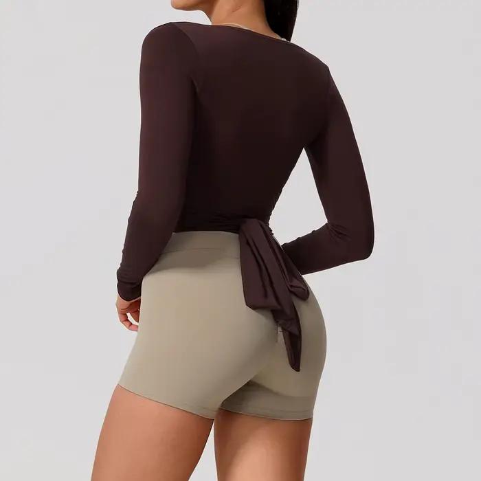 Hearuisavy – Haut de sport d'été pour femme à manches longues, respirant et à séchage rapide, idéal 