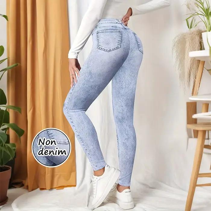 Leggings pour femmes non en jean, taille haute, effet push-up, pantalon de yoga, pantalon décontract