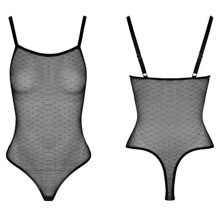 CINOON-Combinaison de batterie noire en dentelle transparente pour femmes, bretelles, pull, barboteu