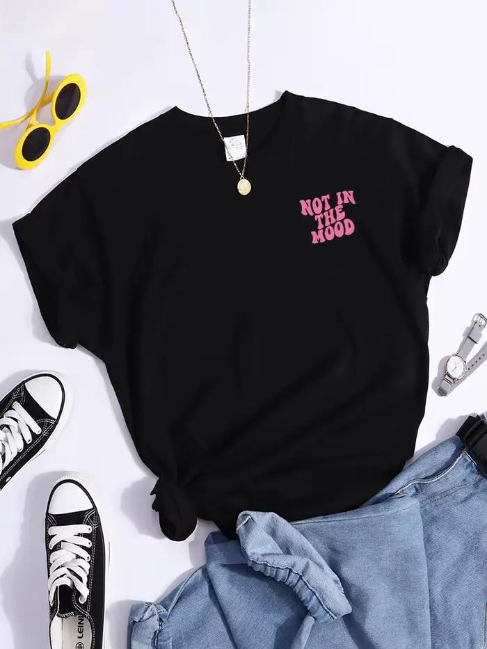 T-shirt à manches courtes pour femme, haut à la mode, décontracté, doux, de rue, avec Design de Nich