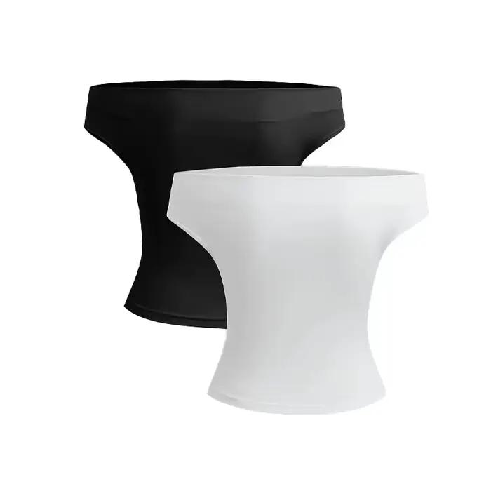 2 pièces ensemble plissé asymétrique haut court femme T-shirts haut sans bretelles femme sans manche