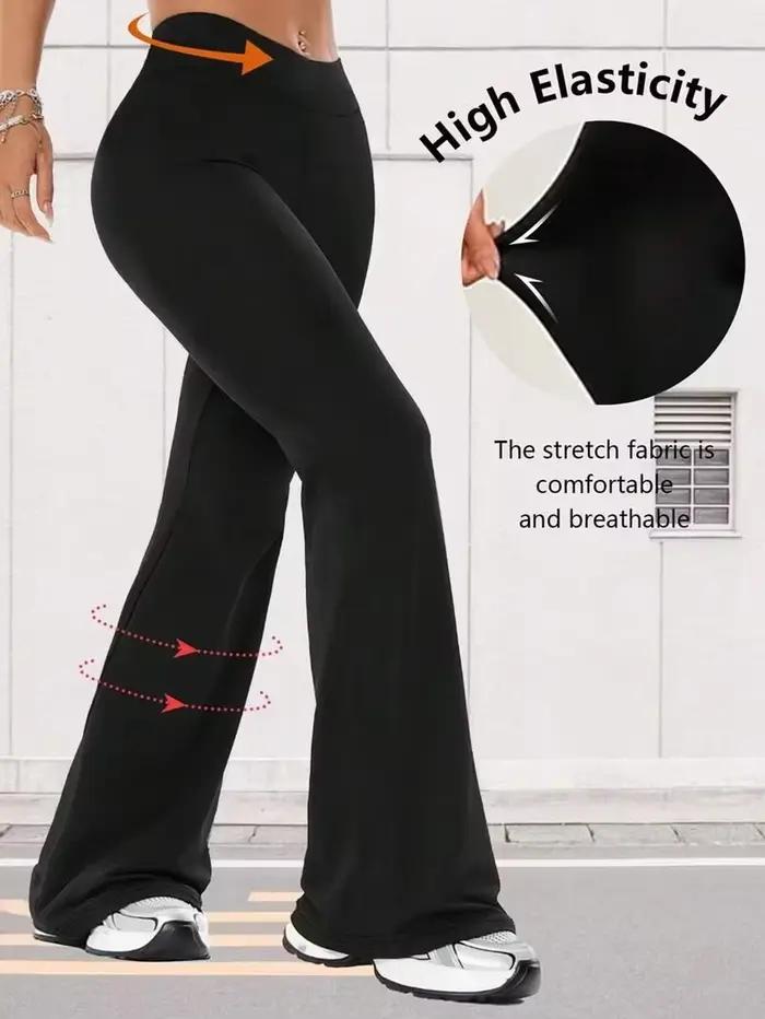 Legging évasé taille haute nude, effet ventre plat et rehausseur de fessier, très extensible, pour l