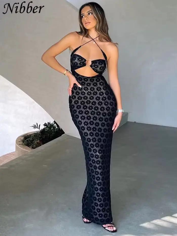 Nibber-Robe maxi pour femme, vêtement de rue, sexy, amissié, hanches, 2022