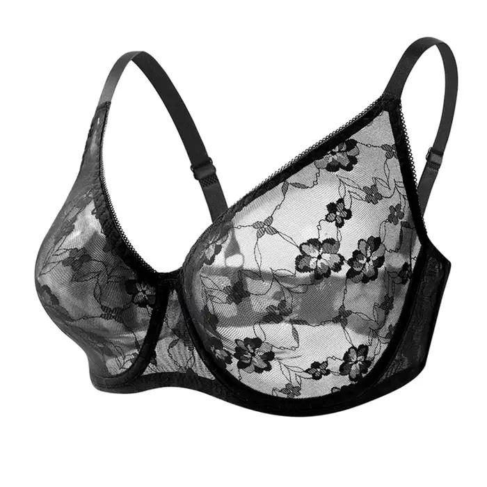 Soutien-gorge Ultra fin à armatures pour femmes, grande taille, bretelles réglables, sans rembourrag