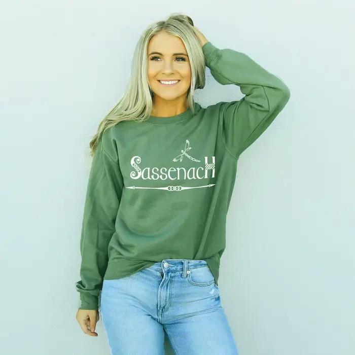 Sweat-shirt à nœud celtique pour femme, sweats à capuche Sassenach, chemises de protection Crewneck,