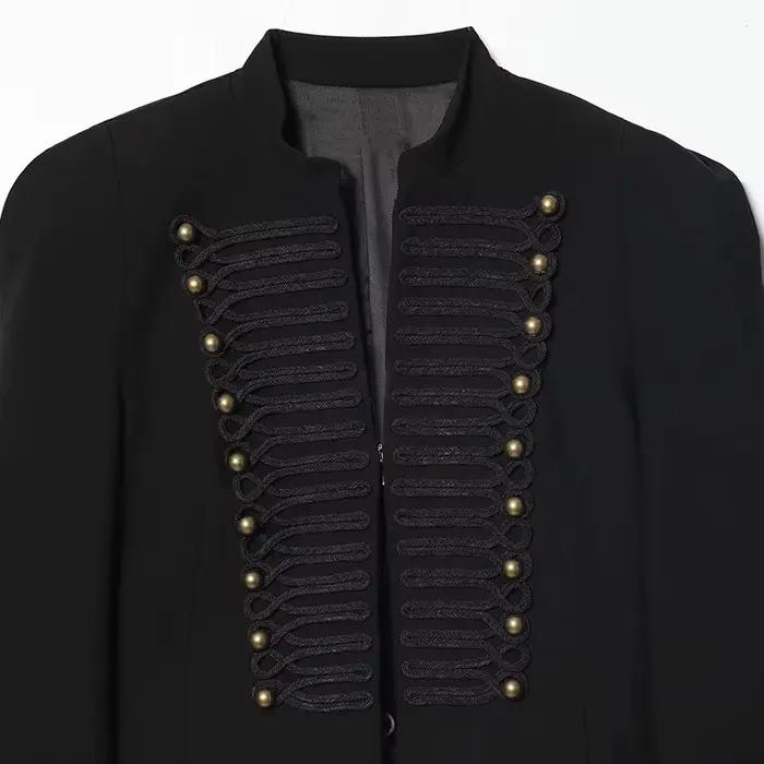 TFAFXY 2026 Printemps Veste Courte Décontractée pour Femme à Manches Fines et Patchwork, Style Urbai