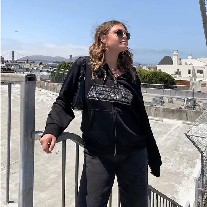 Sweat-shirt à manches longues pour femmes, sweat-shirt à capuche avec fermeture éclair, ample, surdi