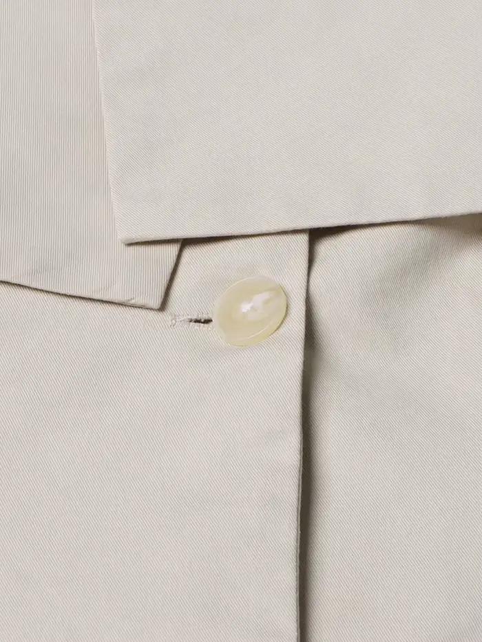 TWOTWurea YLE-Veste à Simple Boutonnage pour Femme, Patchwork Solide, Col Slash, Manches Courtes, Ma