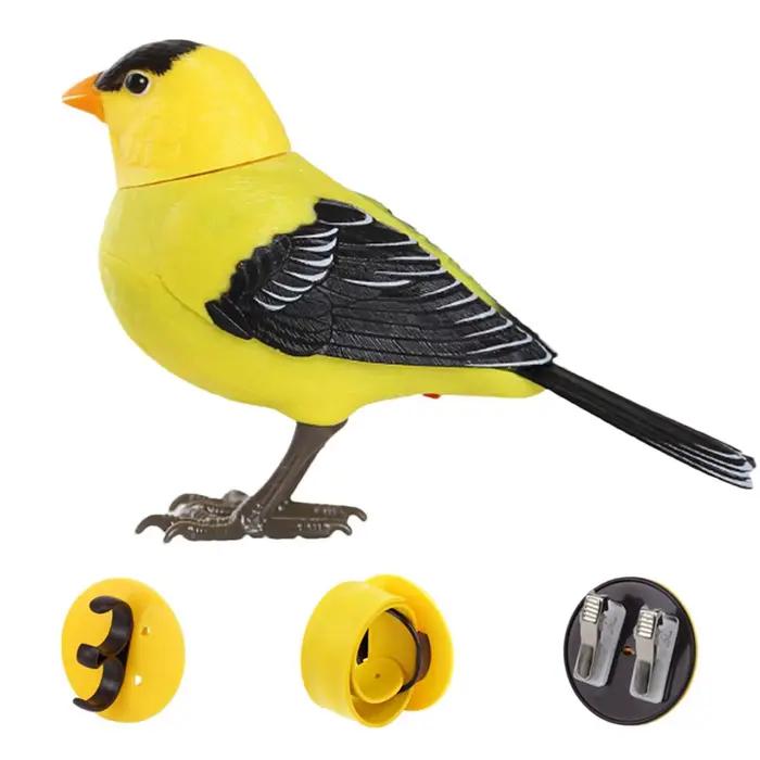 Oiseaux robot, jouets électroniques pour oiseaux chantants et chirping, oiseaux chantants alimentés 
