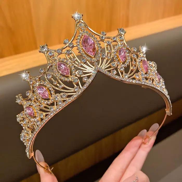 1 grande couronne, bandeau de tempérament à la mode, accessoire pour cheveux à vent doux, adapté aux