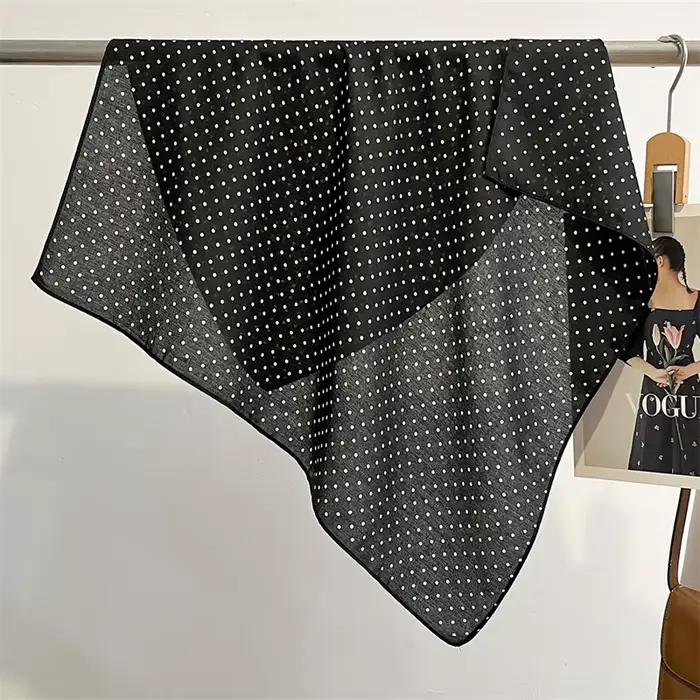 Foulard carré en pur coton pour femmes, Foulard pour cheveux, Design imprimé, Foulard de tête, à la 