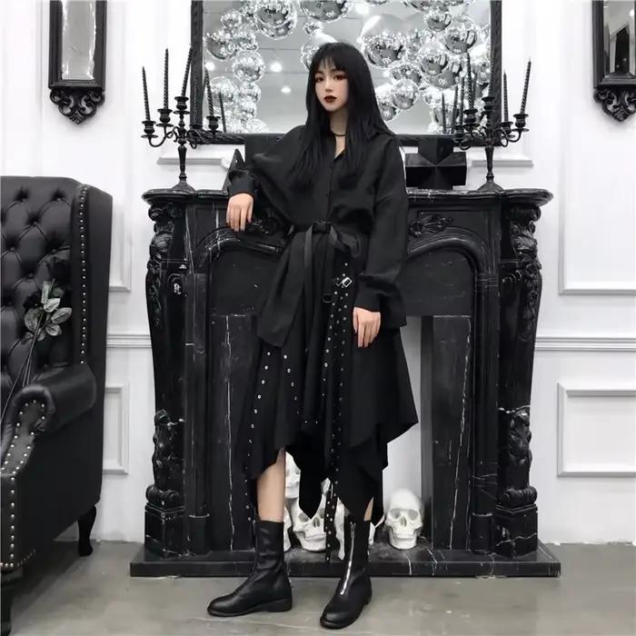 Jupe Steampunk gothique vintage victorienne pour femmes, jupe de fête pouvez-vous psy Hiphelicopter 