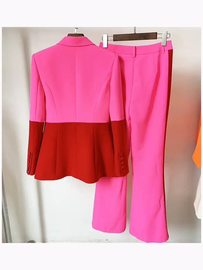 Ensemble de costume de créateur HIGH STREET, nouvelle mode 2026, pour femme, blazer à bouton unique,