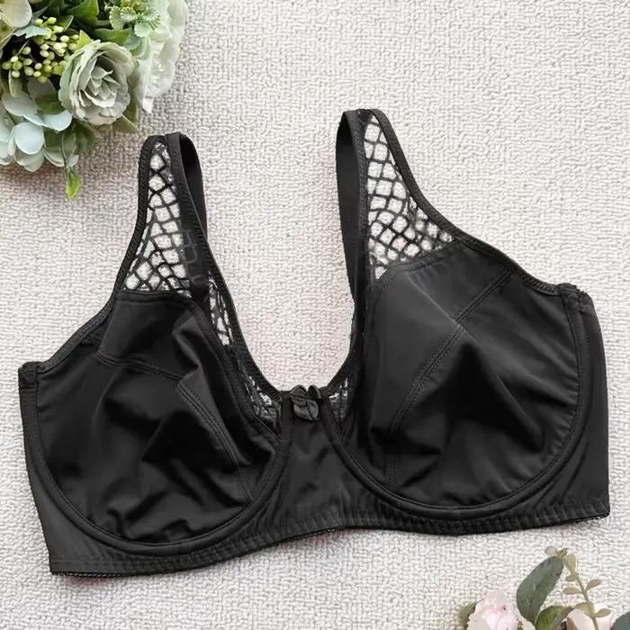 Soutien-gorge minimiseur grande taille pour femmes, à armatures, non rembourré, couverture complète,