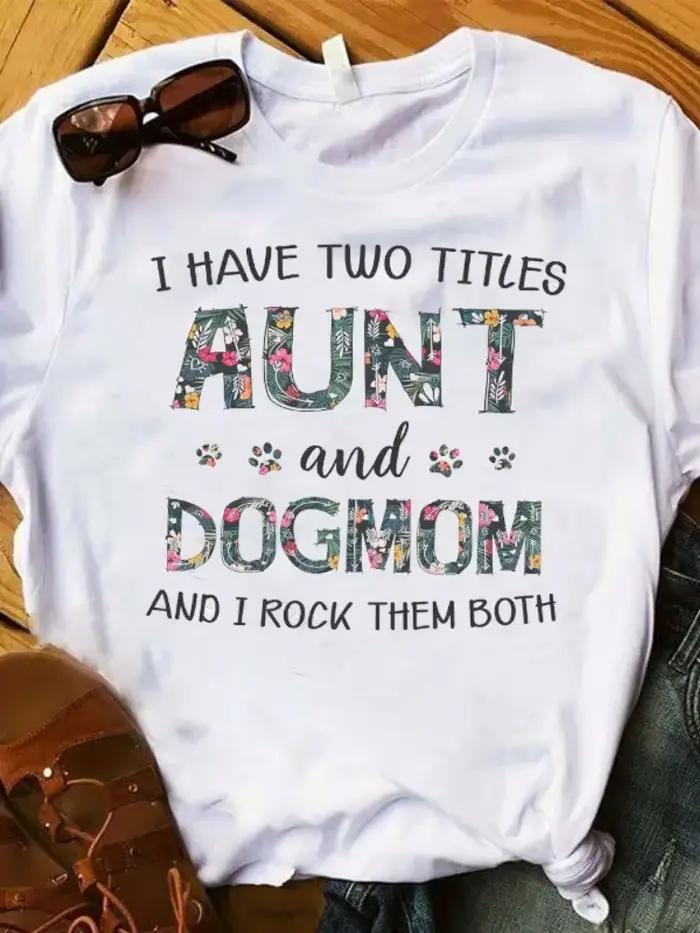 T-shirt imprimé patte de chien pour femme, manches courtes, ne marche jamais seul