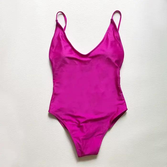 Sexy rembourré solide maillot de bain femmes une pièce maillot de bain 2025 nouveaux Bikinis maillot