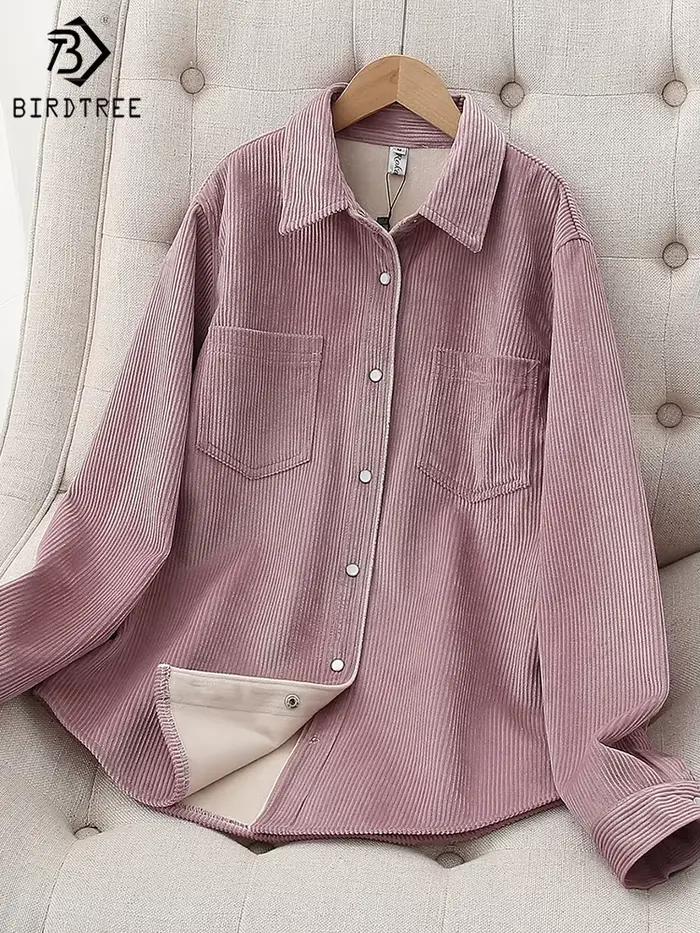 Chemises unies en velours épais, chemisiers et hauts chauds d'hiver pour femmes, nouvelle veste chem
