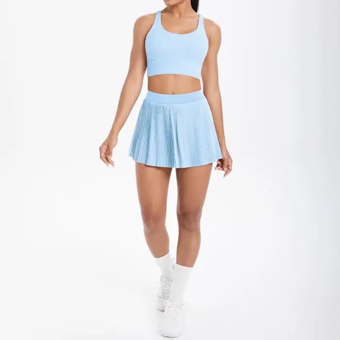 2 pièces nouveau ensemble de Yoga Sexy dos nu bretelles croisées soutien-gorge de sport mode respira