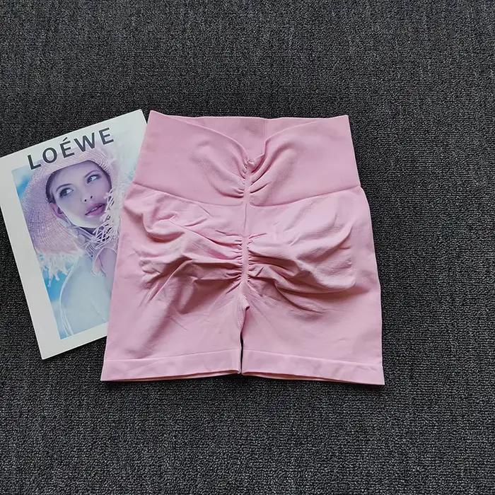 Peach – short de Yoga à haute élasticité, taille haute, pour gymnastique, levage des hanches, Fitnes