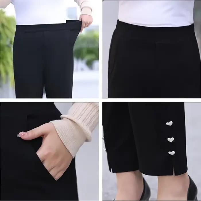 Pantalon formel de bureau grande taille pour femmes, 7XL, 6XL, 5XL, 4XL, blanc, droit, taille haute,