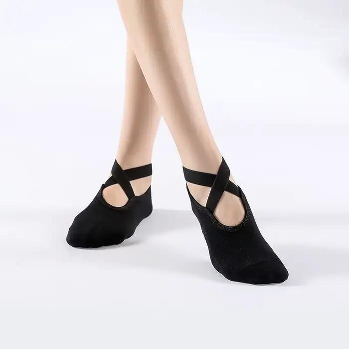Chaussettes de Pilates coordonnantes en coton respirant pour femmes, bandage de yoga, fitness, danse