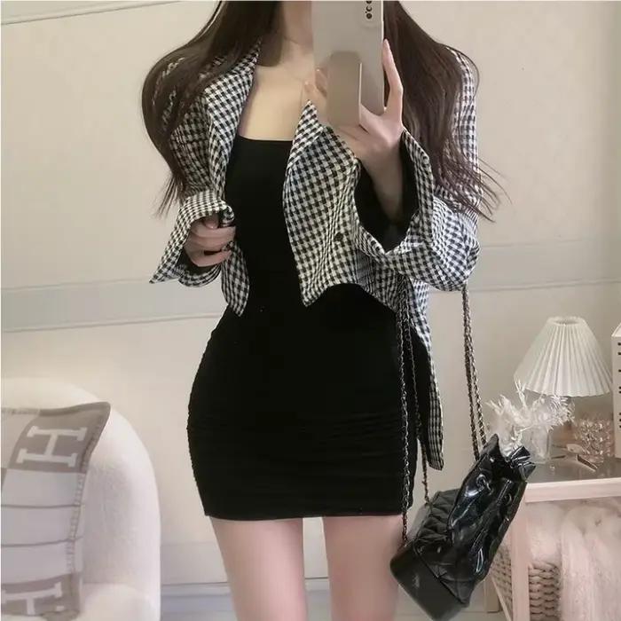 Mini robe fourreau élégante, couleur unie, sans manches, Type A, courte, Sexy, Slim, amincissante, c