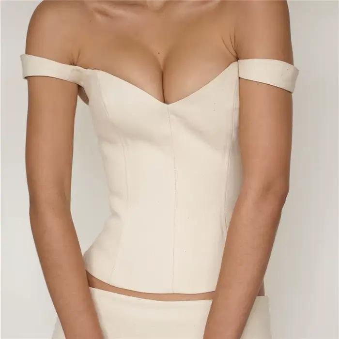 Corset sans manches pour femmes, Vintage, pur coton, col en v, haut court, Bandage, Camisole Y2k, vê