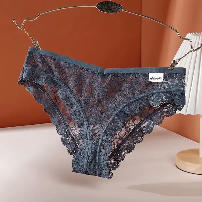 Été Cool Sexy Lingerie Pour Femme D'été Femmes Dentelle Culotte Taille Moyenne Respirant Sexy Femme 