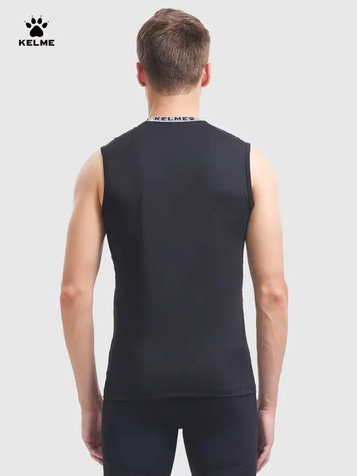 Kelme T-shirt de fitness sans manches pour hommes, vêtements d'été à haute élasticité, respirants, v