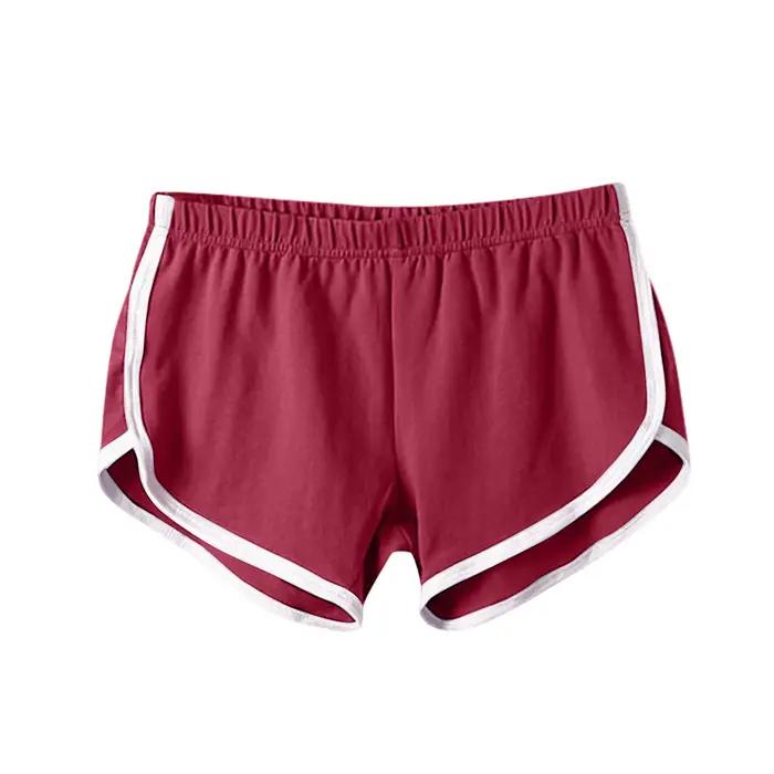 Short de sport pour femmes, couleur bonbon, Anti-vide, slim, décontracté, taille élastique, pantalon